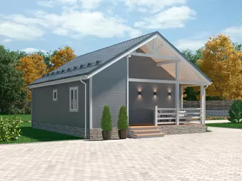 Дом Деревянный каркасный дом под ключ <span></span> "Модена" 8 на 10