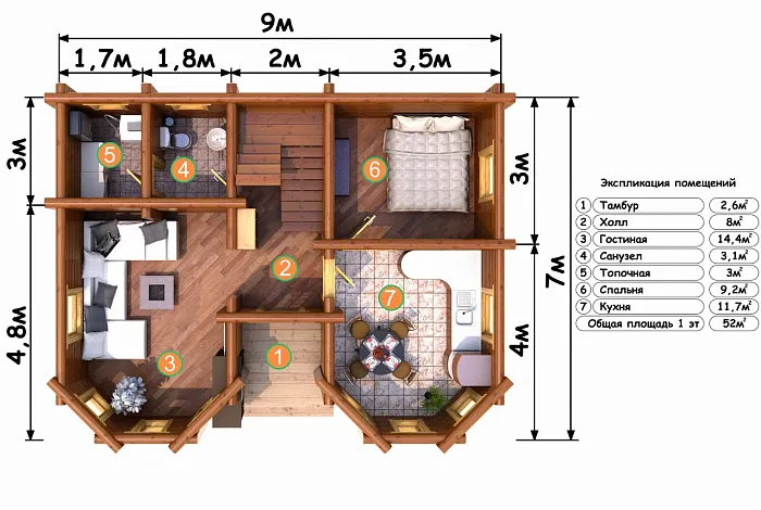 Славянская изба планировка