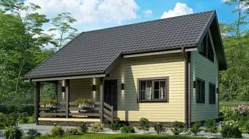  Проект с угловой баней <span></span> "Вото" 8.7 на 8.5