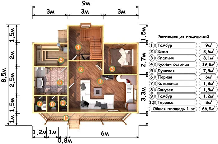  Речной планировка