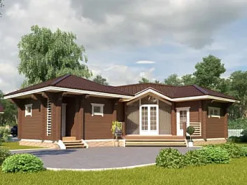 Дом Дачный проект под ключ <span></span> "Чистые пруды" 8.6 на 19.5