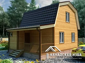 Дом Дачный проект с мансардой <span></span> "Хутор" 6 на 8