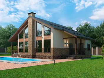 Дом Двухэтажный каркасный дом на 4 комнаты  <span></span> "Вельс" 9 на 15