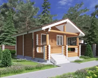 Дом Дом из оцилиндровки <span></span> "ОЦБ 2" 5.5 на 7