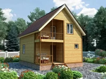 Дом Проект <span></span> "Комфорт" 6 на 7.5