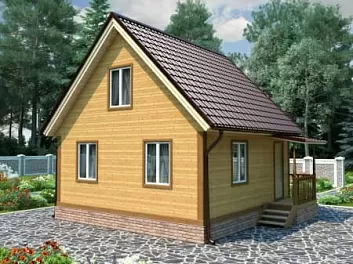 Дом Щитовой дом Очаг 6 на 6