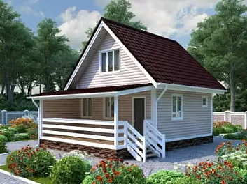 Дом Каркасный дома с отделкой <span></span> "Жасмин" 6 на 8.5