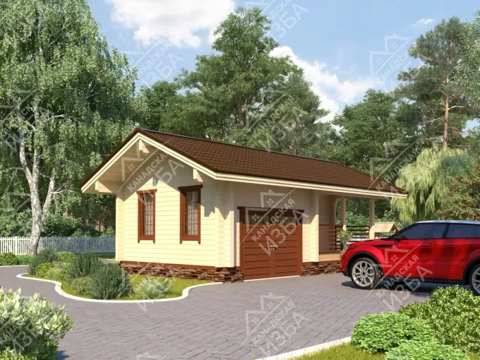 Гараж из бруса проект