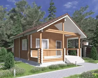 Дом Дом с террасой <span></span> "ОЦБ 1" 5.5 на 7.7