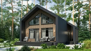 Дом Двухэтажный каркасный дом Гава 7 на 12