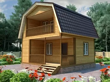 Дом Проект для дачи под ключ <span></span> "Усадьба 2" 6 на 6