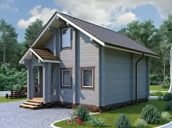 Дом Проект бани под ключ <span></span> "Раума" 6 на 7