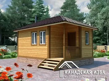 Дом План бани с мансардой <span></span> "Мойдодыр" 4 на 6