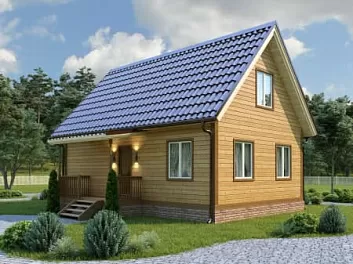 Дом Дом с мансардой <span></span> "Имение" 6 на 9