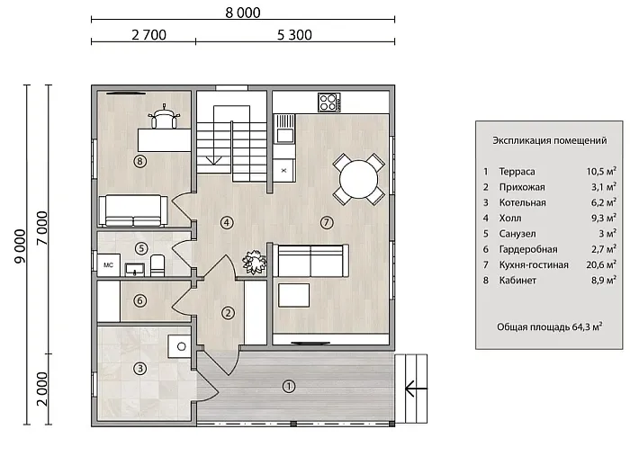 Коралл планировка
