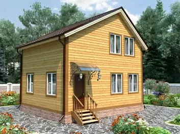 Дом Брусовый дом в два этажа  Воронеж 6 на 7.5