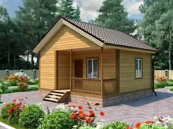 Дом Баня с мансардой <span></span> "Отрада" 6 на 6