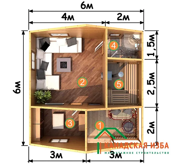 Русский пар планировка