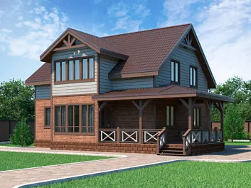 Дом Теплый зимний дом по каркасной технологии <span></span> "Форли" 11.5 на 13