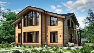 Дом Современный проект дорогого каркасника  Хум 14.4 на 10.1