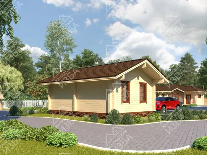 Гараж из бруса проект