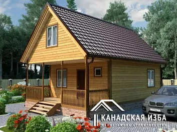 Дом Деревянный дачный дом <span></span> "Семейный" 6 на 9