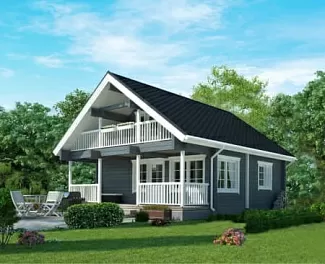 Дом Проект из клееного бруса <span></span> "Минск" 10.2 на 7.9