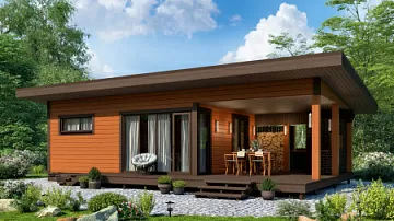  Баня дом под ключ <span></span> "Сандо" 5 на 11