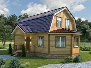 Дом Дачный деревянный дом <span></span> "Имение 2" 7 на 11