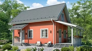  Заказ бани из бруса <span></span> "Бакар" 7 на 11.2