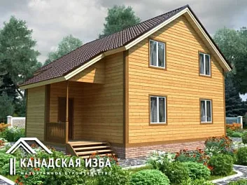 Дом Дачный дом с мансардой <span></span> "Садовод 8" 9 на 10