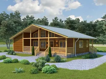 Дом Одноэтажный дом для зимнего проживания <span></span> "Жирона" 11.1 на 14.3