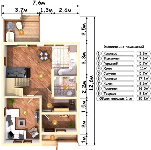Скандинавия планировка