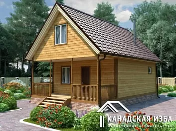 Дом Недорогой проект из бруса <span></span> "Петрович 6х9" 6 на 9
