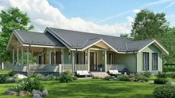 Дом Новый элитный проект каркасного дома Гая 13 на 18.2