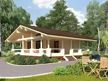 Дом Дом из сруба <span></span> "Молочный" 8.5 на 10.5