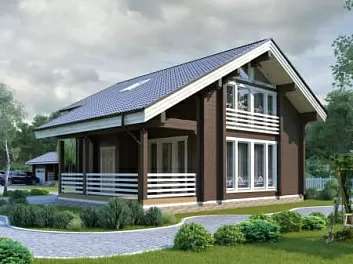 Дом Дом из клееного бруса <span></span> "Сочи" 8 на 9.9