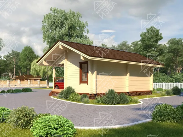 Гараж из бруса проект