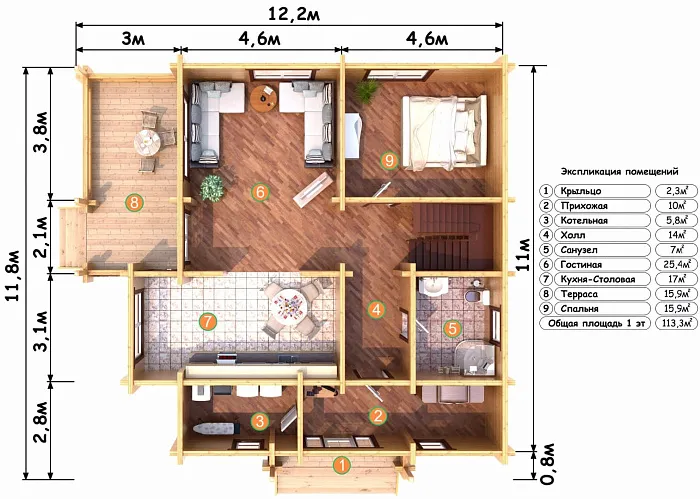 Лазурный планировка