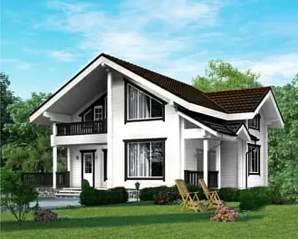 Дом Дом дачный под ключ  <span></span> "Журавль" 11.7 на 14.9