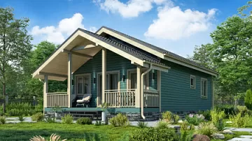 Дом Современный проект деревянного дома Лима 7 на 11