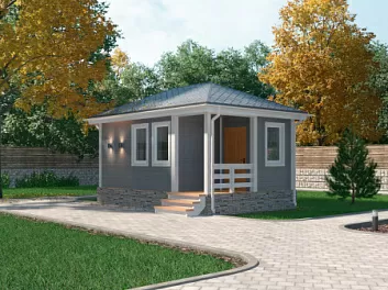 Дом Баня с купелью <span></span> "Баня Мини" 6 на 4