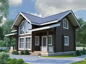 Дом Дом из клееного бруса под ключ <span></span> "Геркулес" 7.8 на 11.4