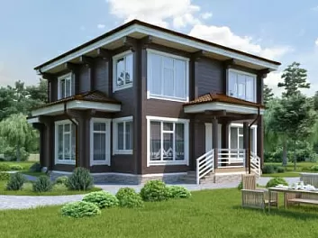 Дом Проект дома с фото <span></span> "Лиссабон" 13.3 на 11.1