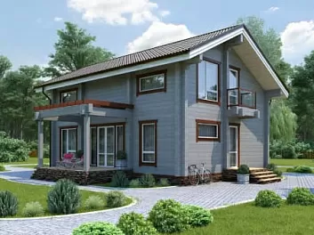 Дом Шале для дачного участка <span></span> "Роттердам" 12 на 10.8