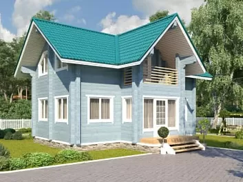 Дом Дом с балконом <span></span> "Корвет" 6.8 на 9.2